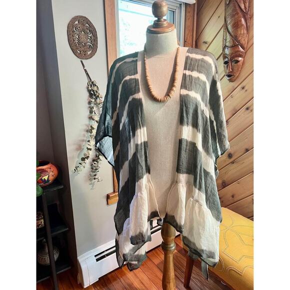 Summer Tie Dye Flowy Kimono - Picture 1 of 6